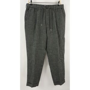 Todd Snyder 100% Linen Pleated Cuffed Houndstooth Jogger Trouser Mens Medium